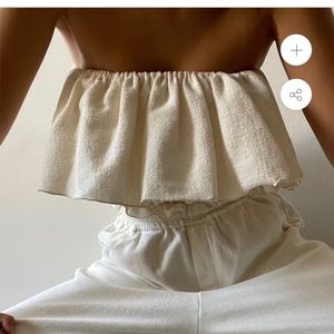 Maison des reves. Dandelion cotton ruffle top